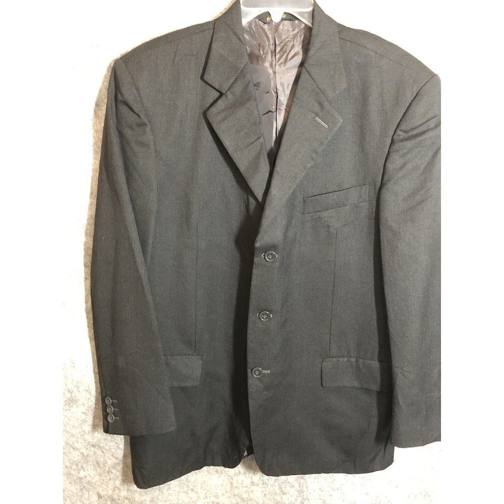 Nino Bertini Blazer Men 42R Black Lanificio Super 120s Italy‎ Sport Coat Jacket